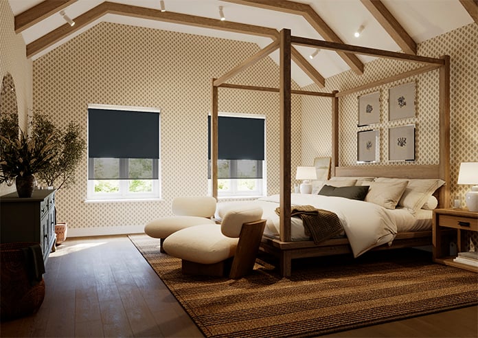 Rimini (Blackout), Black & Optima Black - Double Roller Blind - Image 6